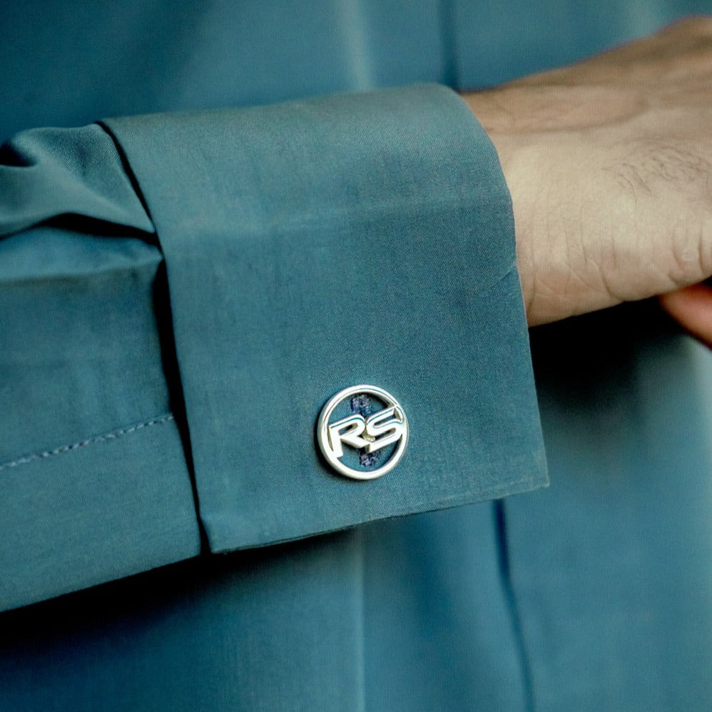 Customized Cufflinks with Initials in Round Shape