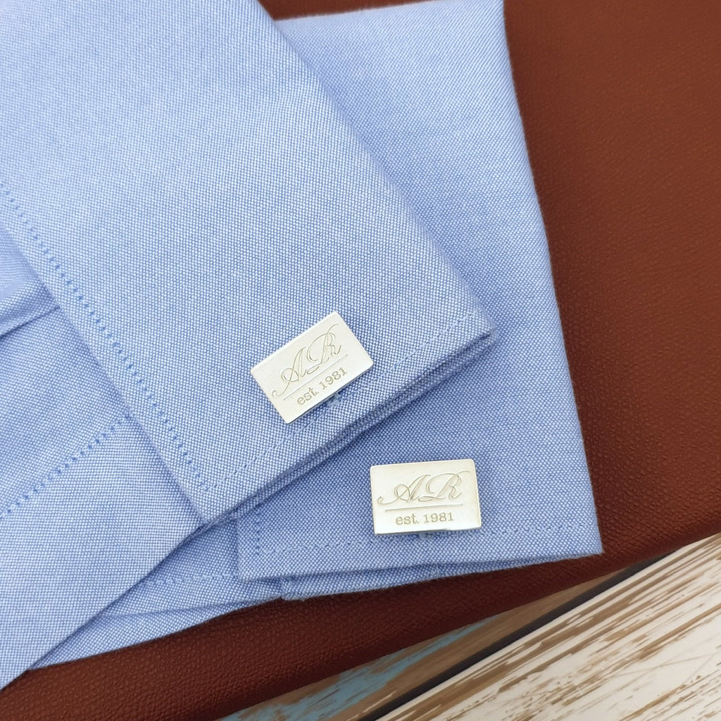 Customized Rectangular Shape Cufflinks