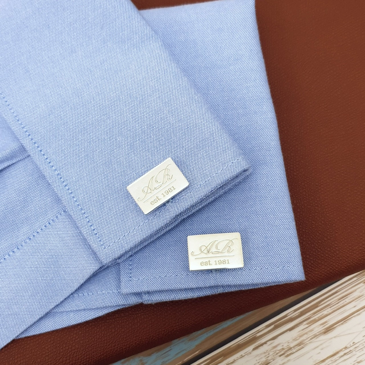 Customized Rectangular Shape Cufflinks