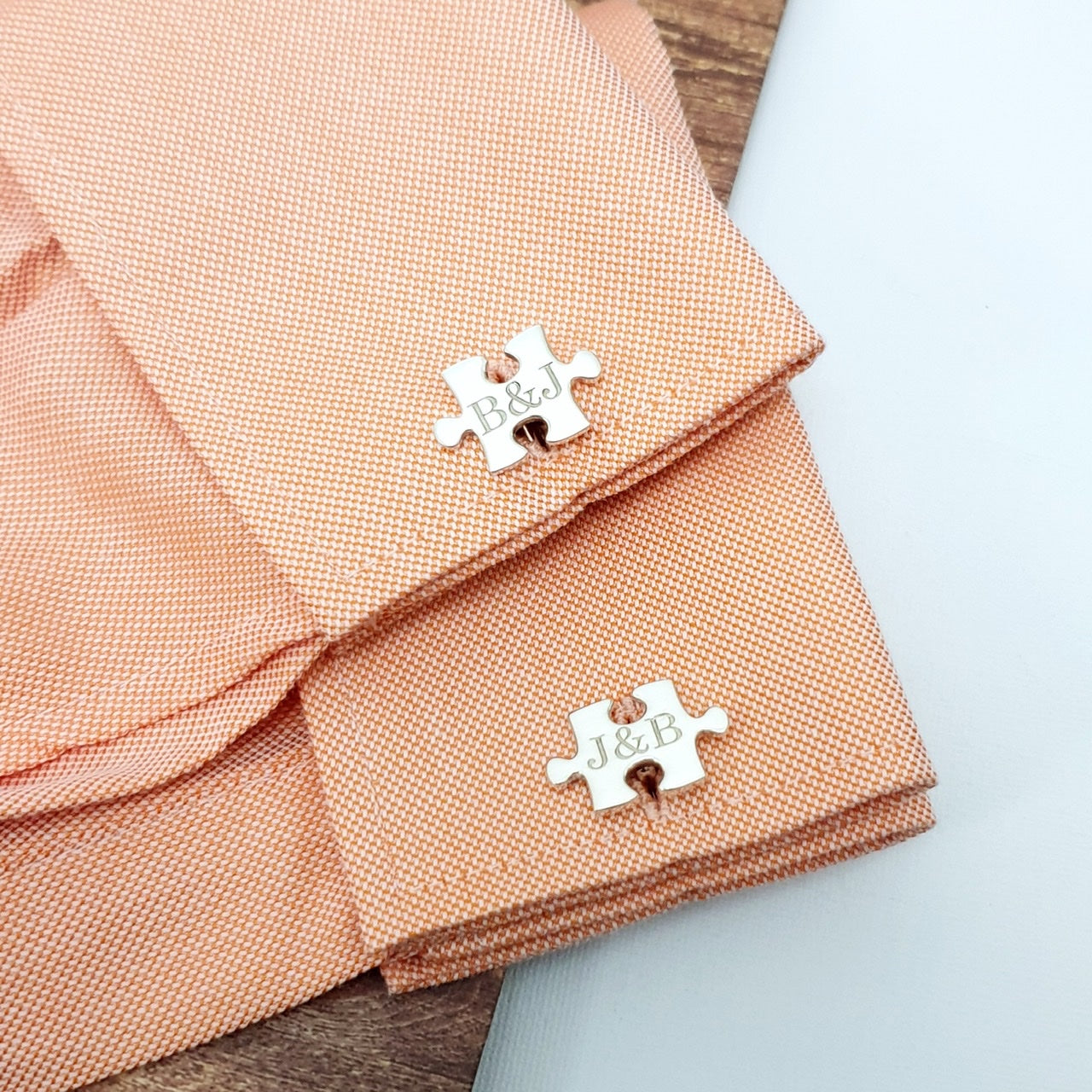Customized Puzzle pieces Cufflinks