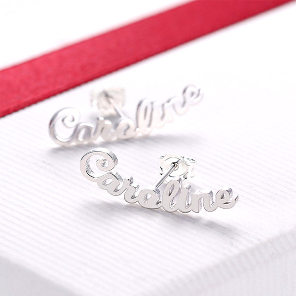 Personalized Name Earrings Stud