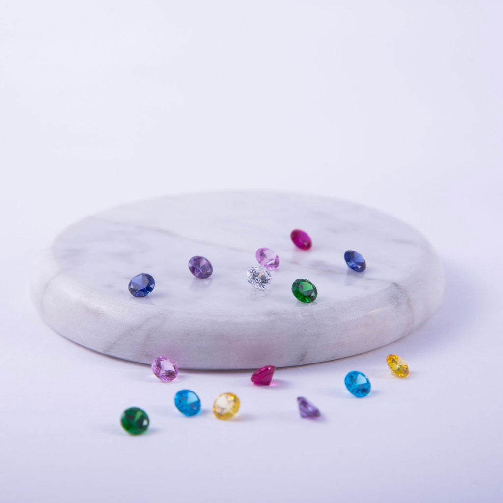 Arabic Name Necklace with Color Stones