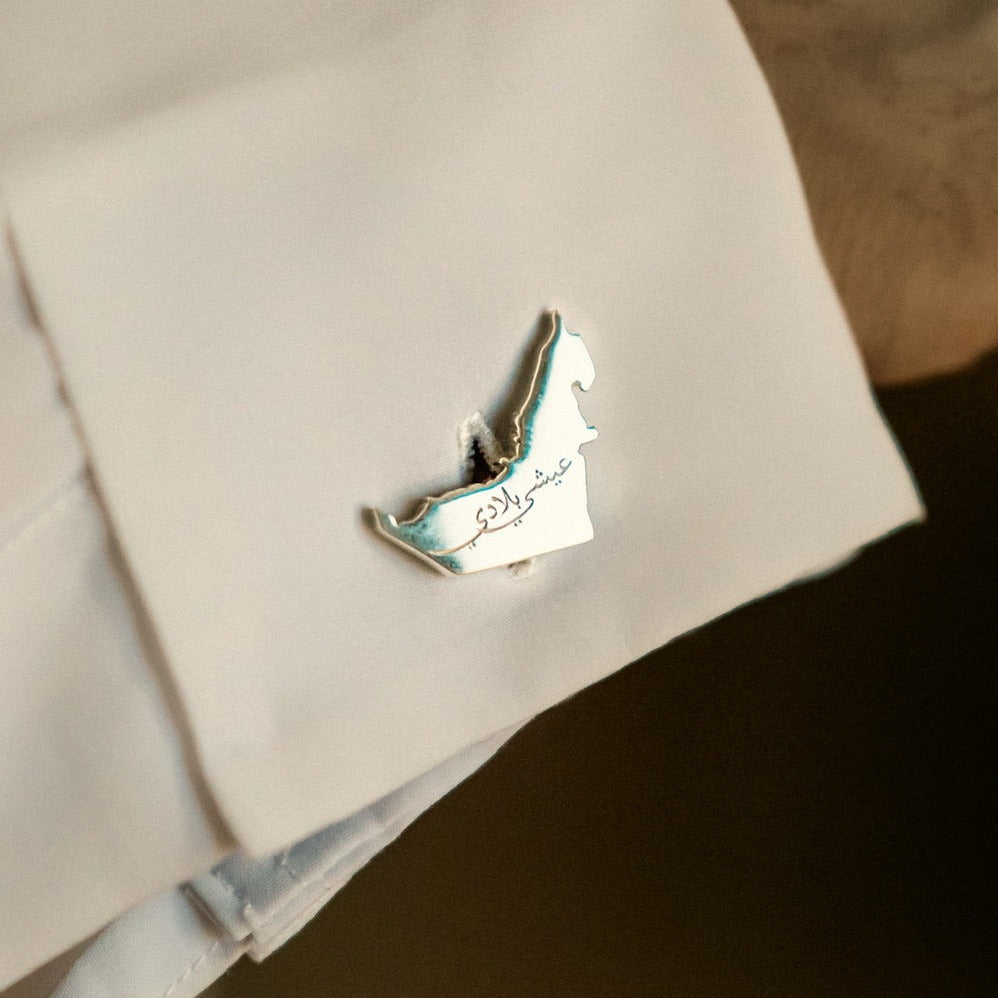 Customised Cufflinks with UAE Map shape