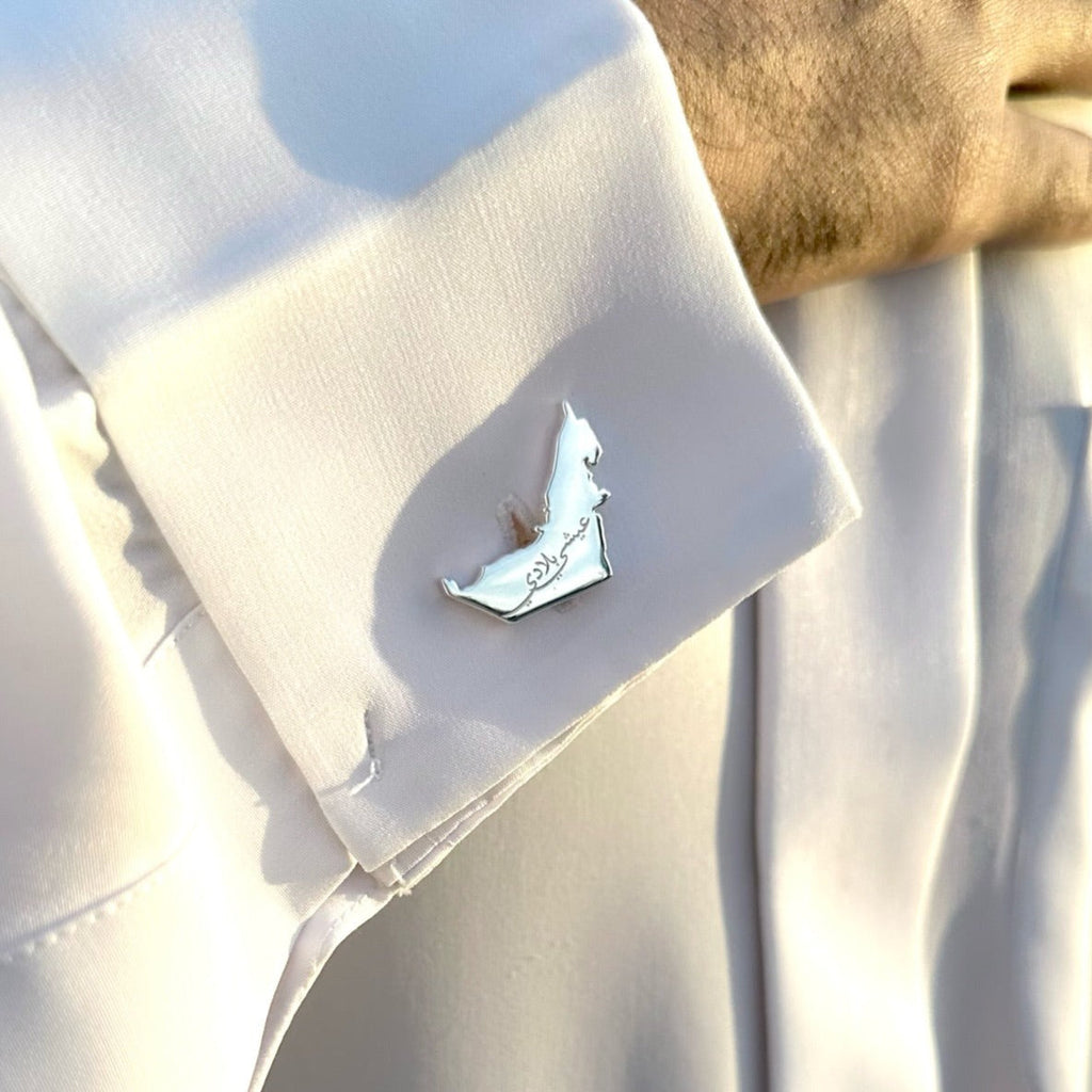 Customised Cufflinks with UAE Map shape