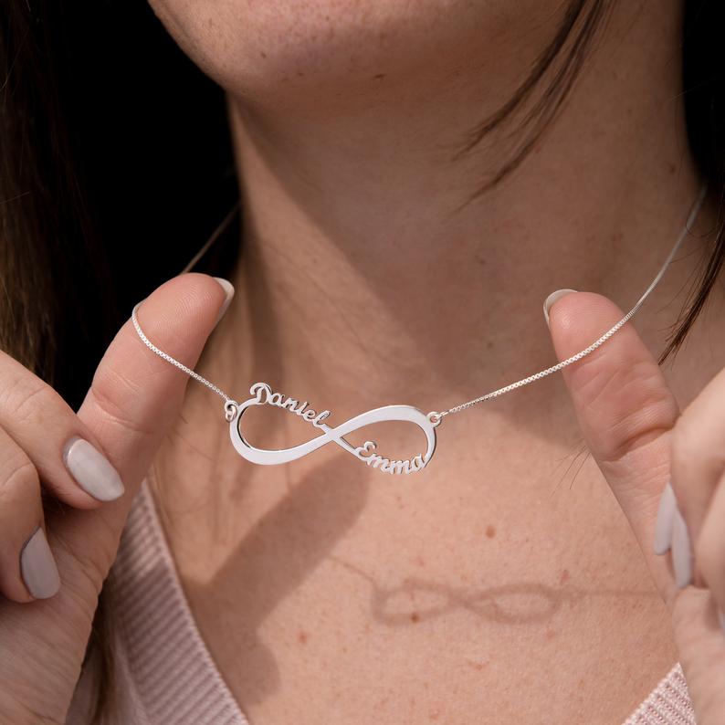 Personalized Infinity Necklace with 2 Names