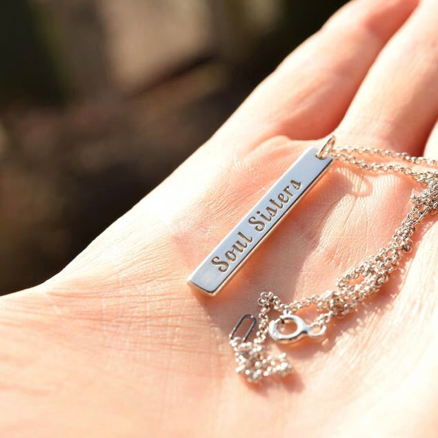 Personalized Bar Necklace with Engraving