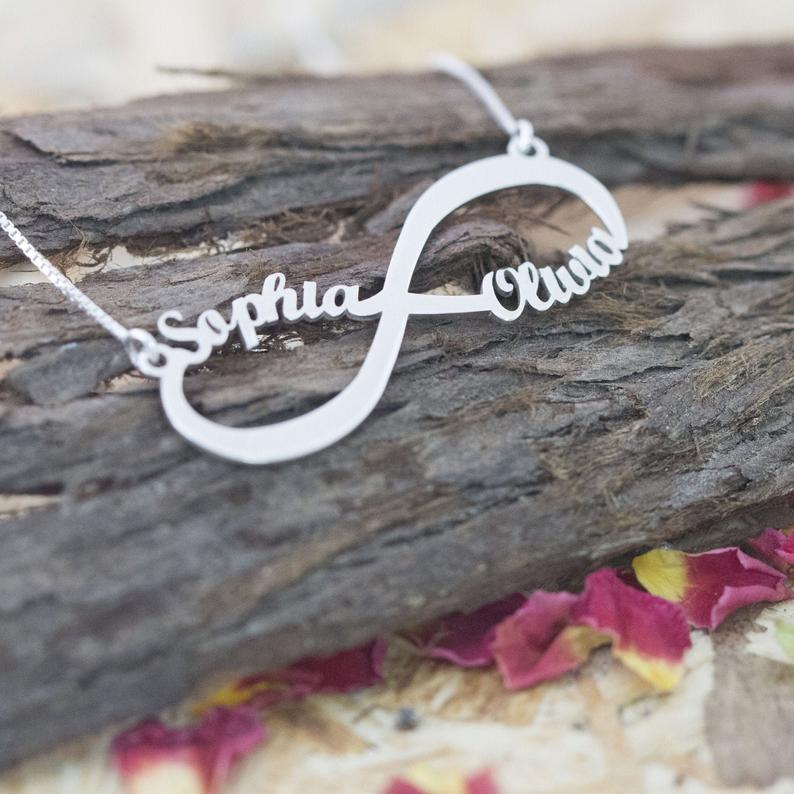 Personalized Infinity Necklace with 2 Names