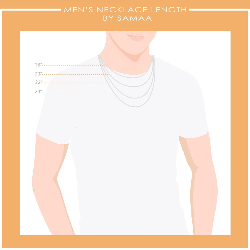 Men's Square Bar Necklace with Engraving