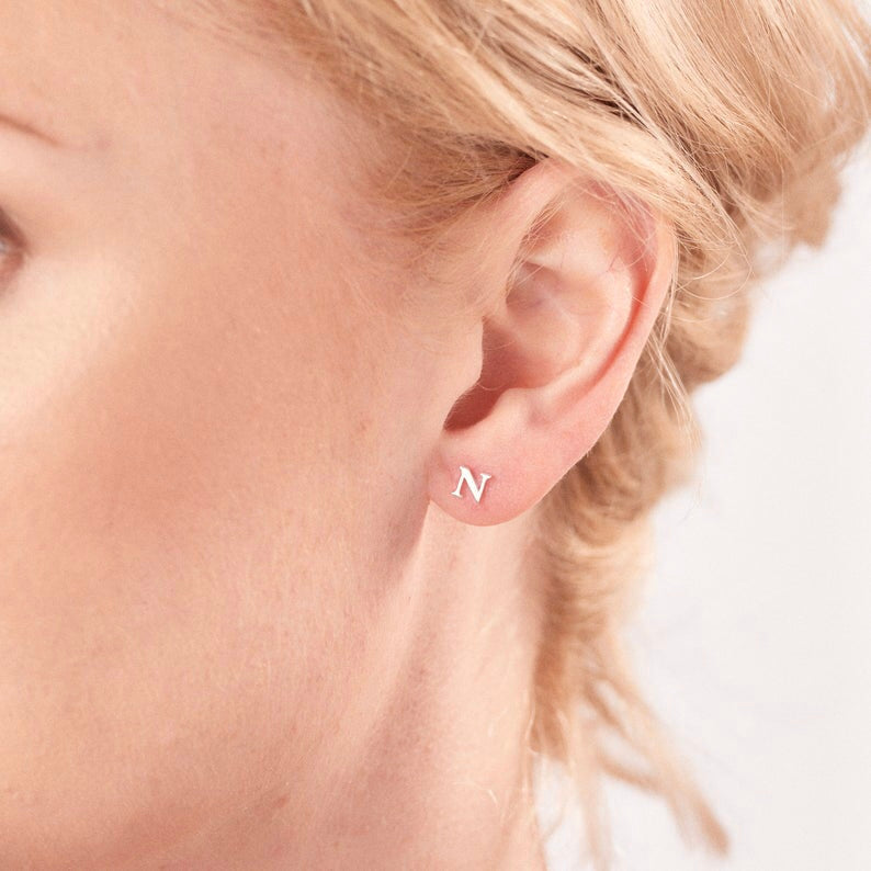 Personalized Initial Stud Earrings